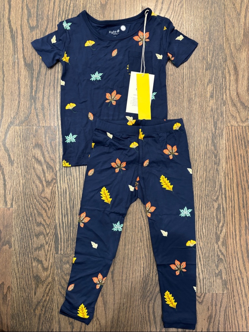Kyte Baby Foliage Print short sleeve Pajama Set 3T